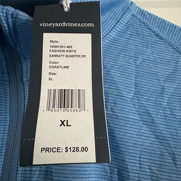 Vineyard Blue Quarter-Zip Pullover XL nwt - Picture 4 of 7
